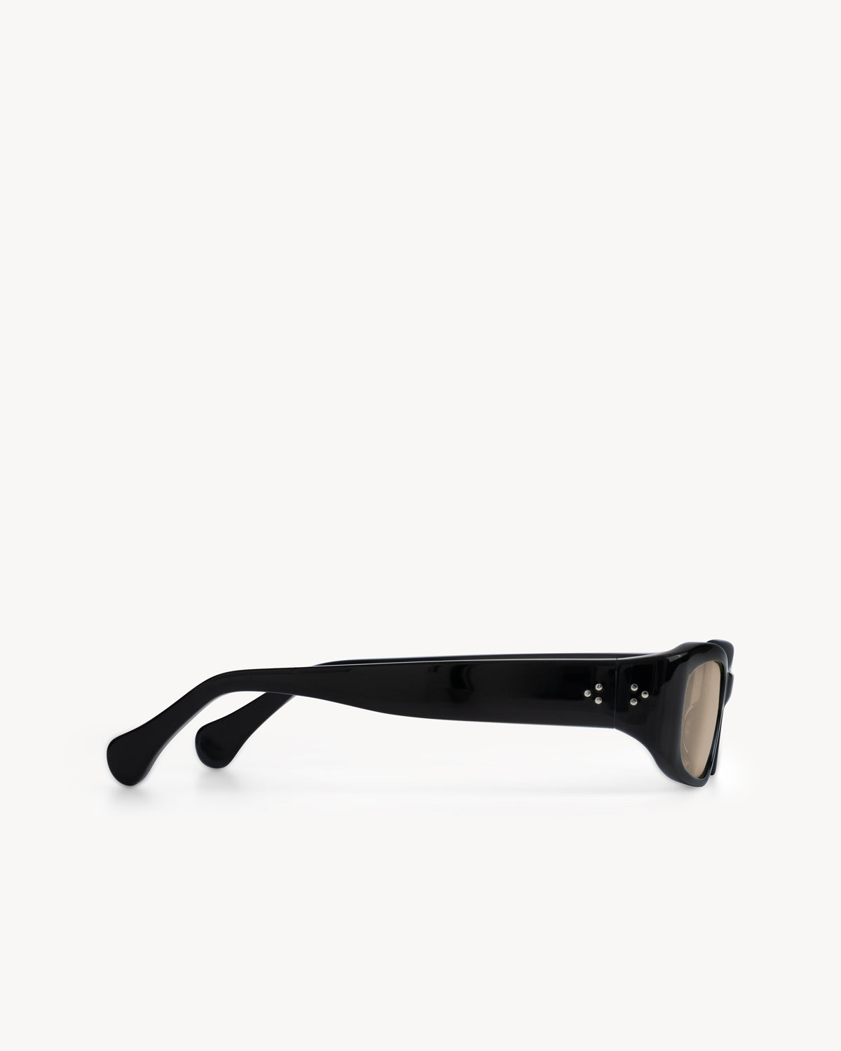 Port Tanger Leila Sunglasses in Black Acetate and Amber Lenses 4