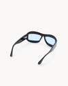 Port Tanger Zarin Sunglasses in Black Acetate and Rif Blue Lenses 3