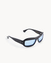 Port Tanger Zarin Sunglasses in Black Acetate and Rif Blue Lenses 2
