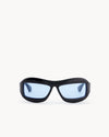 Port Tanger Zarin Sunglasses in Black Acetate and Rif Blue Lenses 1