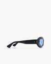 Port Tanger Zarin Sunglasses in Black Acetate and Rif Blue Lenses 4