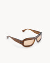Port Tanger Zarin Sunglasses in Bunna Acetate and Amber Lenses 2