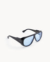 Port Tanger Gambia Sunglasses in Black Acetate and Rif Blue Lenses 2