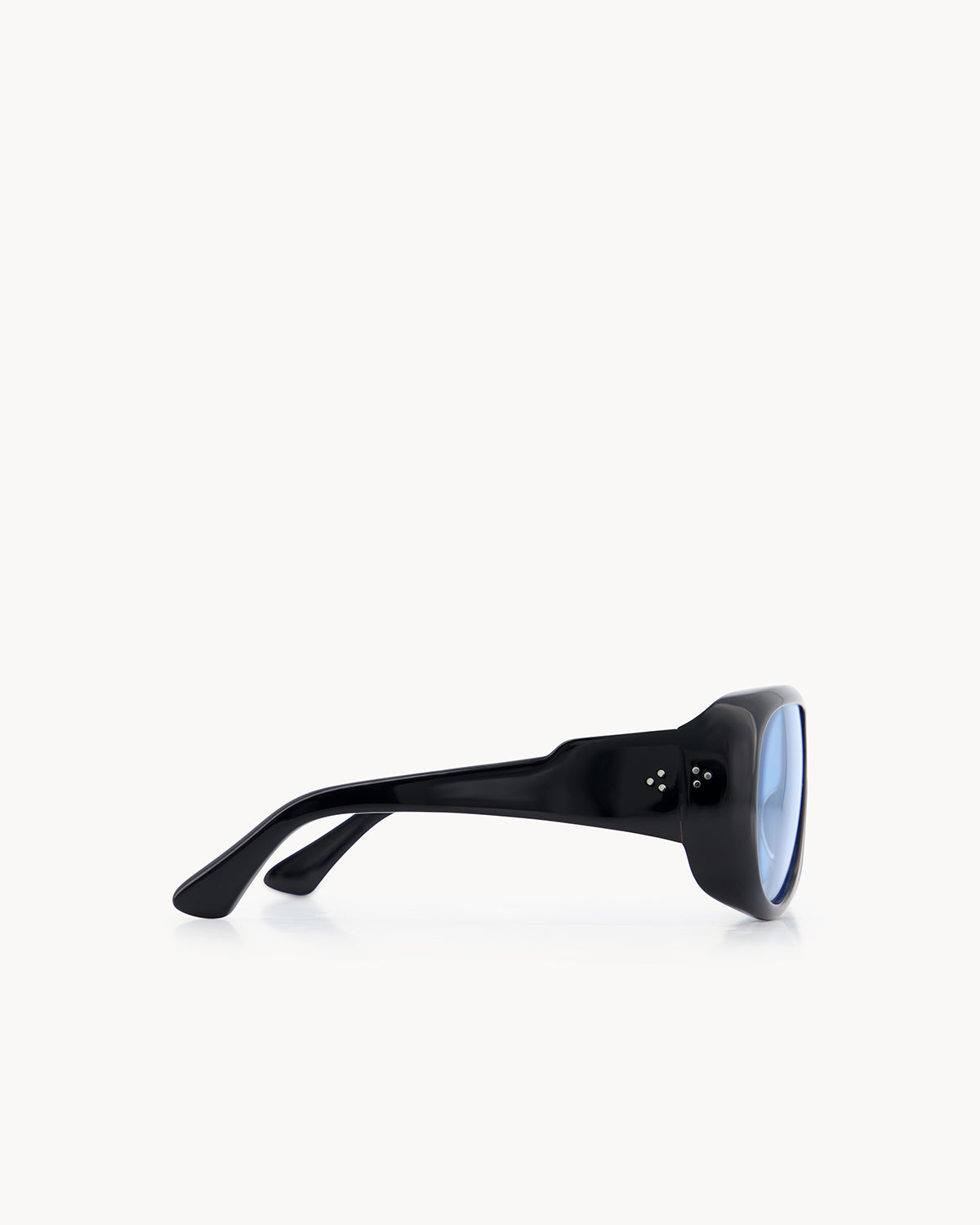 Port Tanger Gambia Sunglasses in Black Acetate and Rif Blue Lenses 4