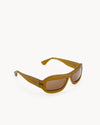 Port Tanger Zarin Sunglasses in Yellow Ochra Acetate and Tobacco Lenses 2