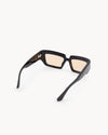 Port Tanger Niyyah Sunglasses in Black Acetate and Amber Lenses 3