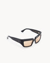 Port Tanger Niyyah Sunglasses in Black Acetate and Amber Lenses 2