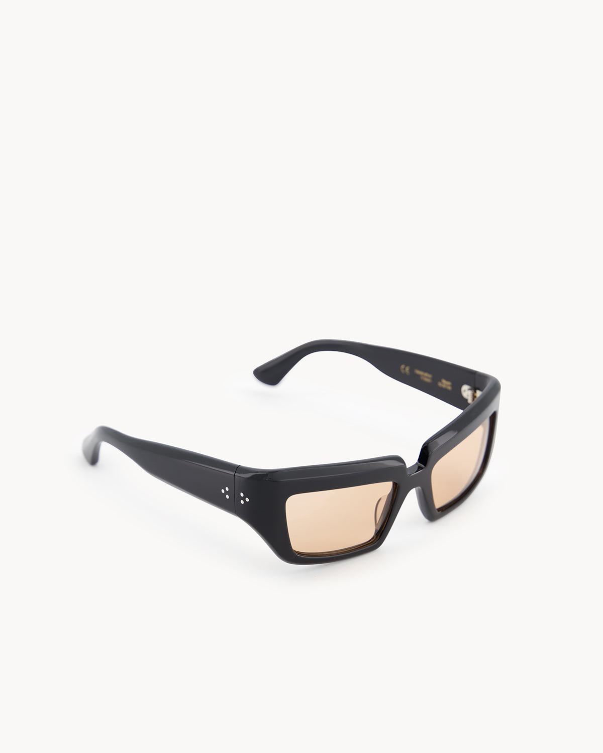 Port Tanger Niyyah Sunglasses in Black Acetate and Amber Lenses 2