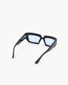 Port Tanger Niyyah Sunglasses in Black Acetate and Rif Blue Lenses 3