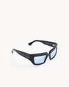 Port Tanger Niyyah Sunglasses in Black Acetate and Rif Blue Lenses 2