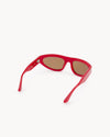 Port Tanger Malick Sunglasses in Incense Red Acetate and Tobacco Lenses 3