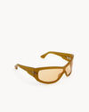 Port Tanger Nunny Sunglasses in Yellow Ochra Acetate and Amber Lenses 2
