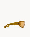 Port Tanger Nunny Sunglasses in Yellow Ochra Acetate and Amber Lenses 4