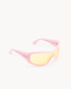 Port Tanger Nunny Sunglasses in Muddy Pink Acetate and Tangerine Lenses 2