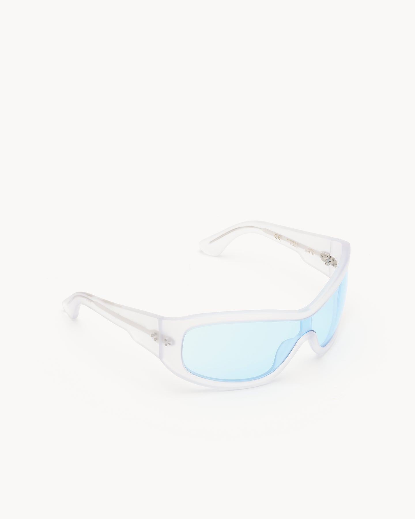 Port Tanger Nunny Sunglasses in Frosty Blue Acetate and Rif Blue Lenses 2