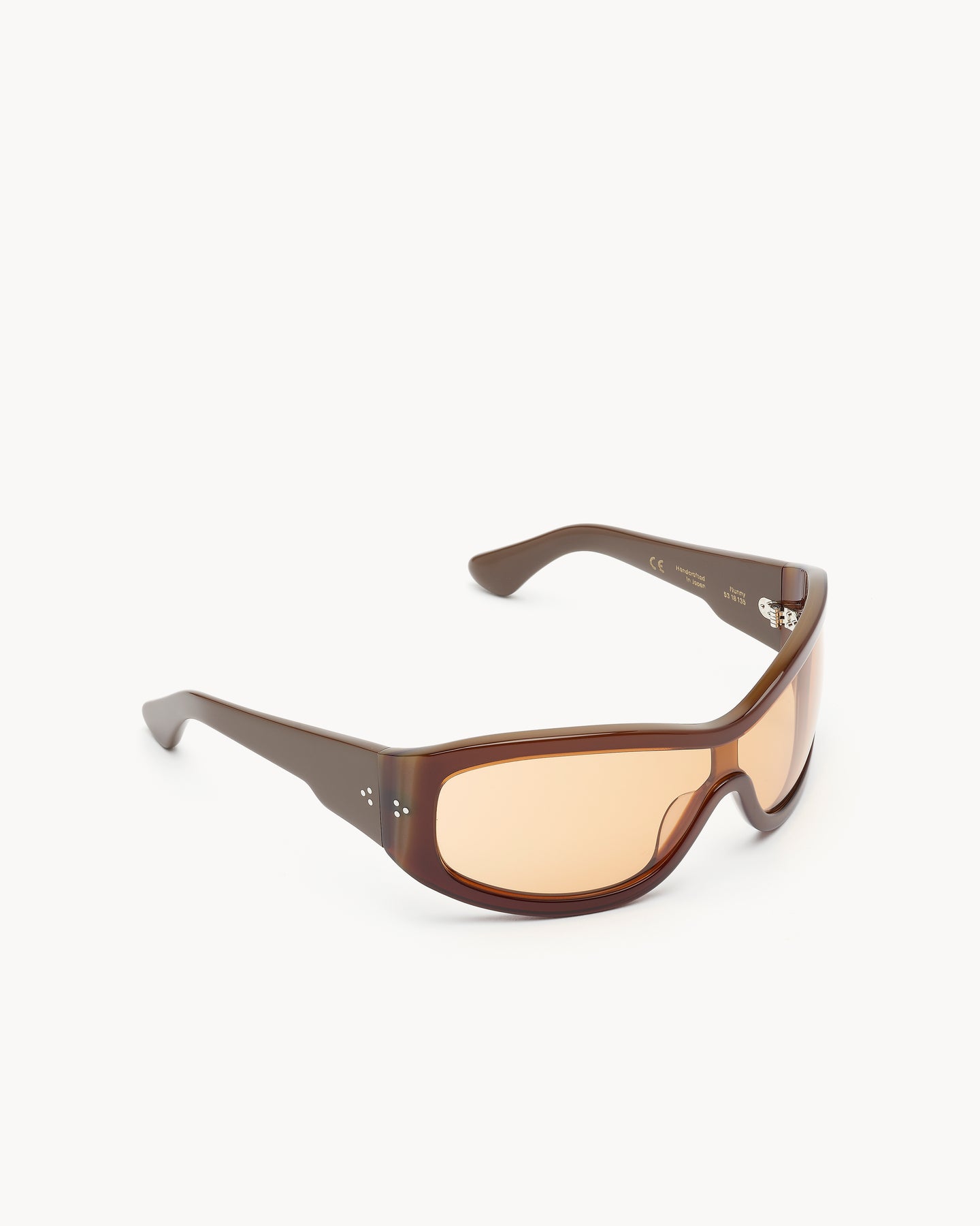 Port Tanger Nunny Sunglasses in Brown Acetate and Light Brown Lenses 2
