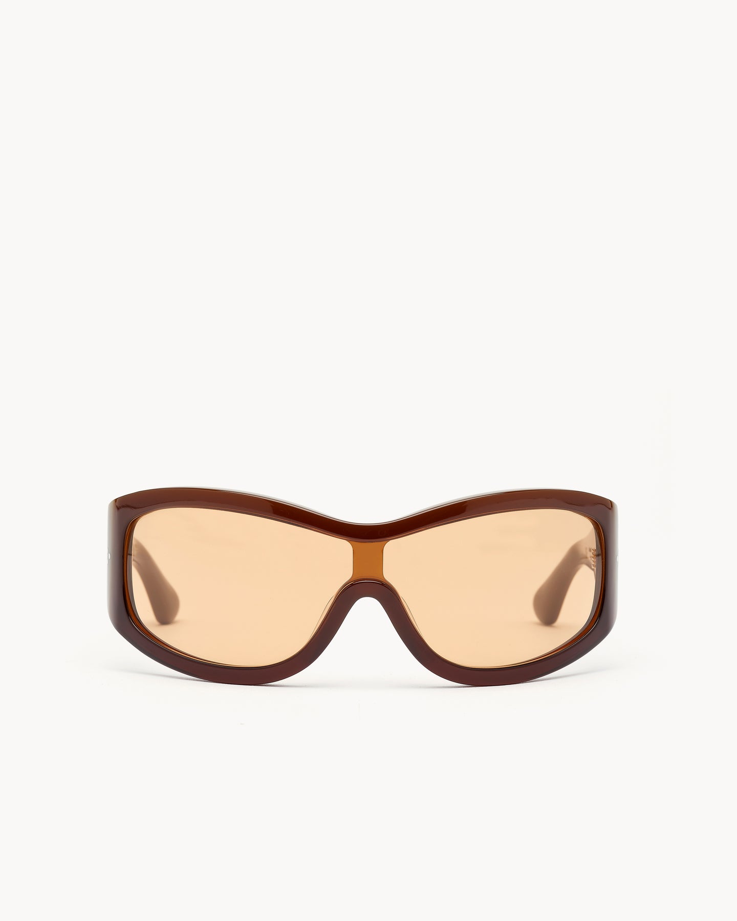 Port Tanger Nunny Sunglasses in Brown Acetate and Light Brown Lenses 1