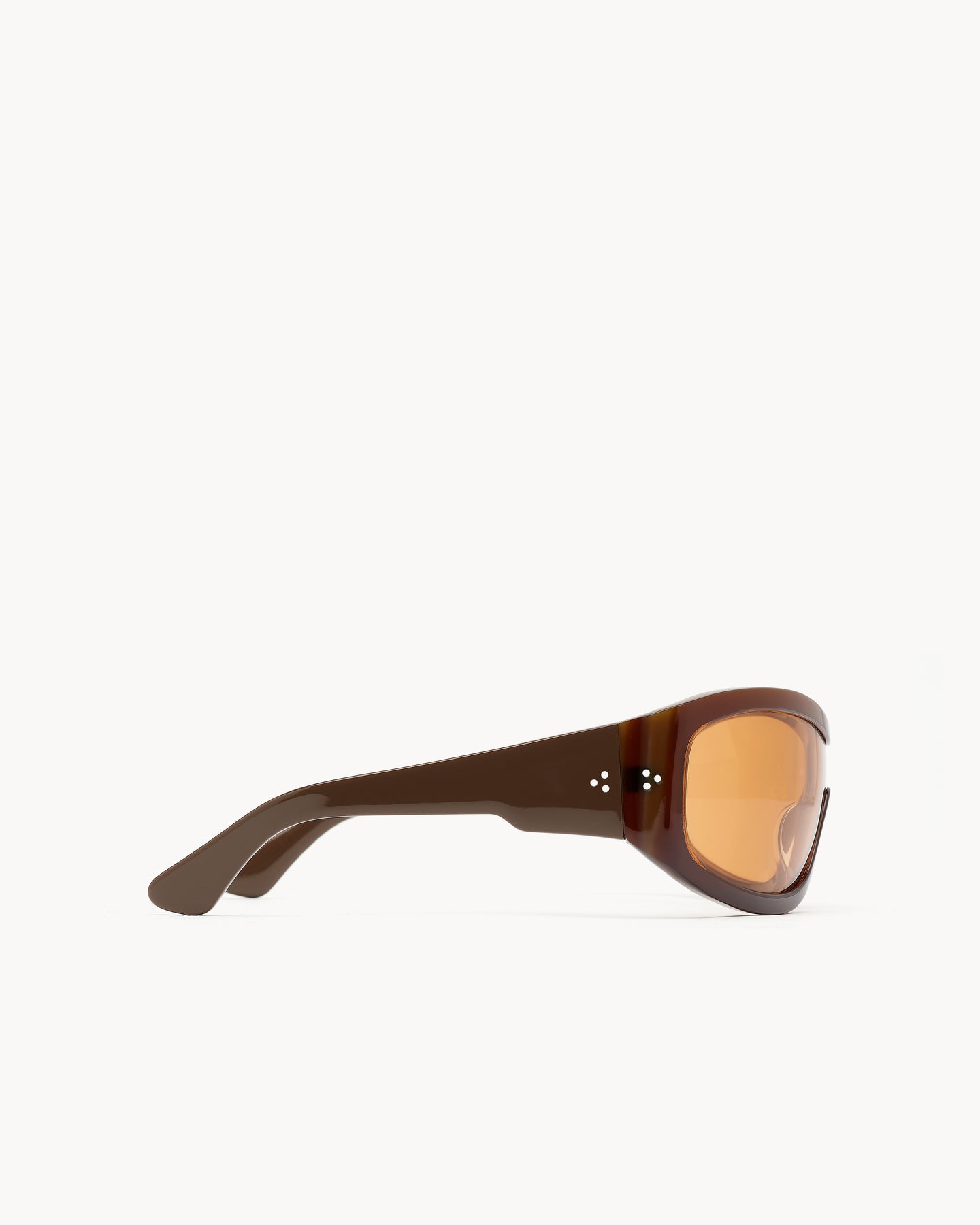 Port Tanger Nunny Sunglasses in Brown Acetate and Light Brown Lenses 4