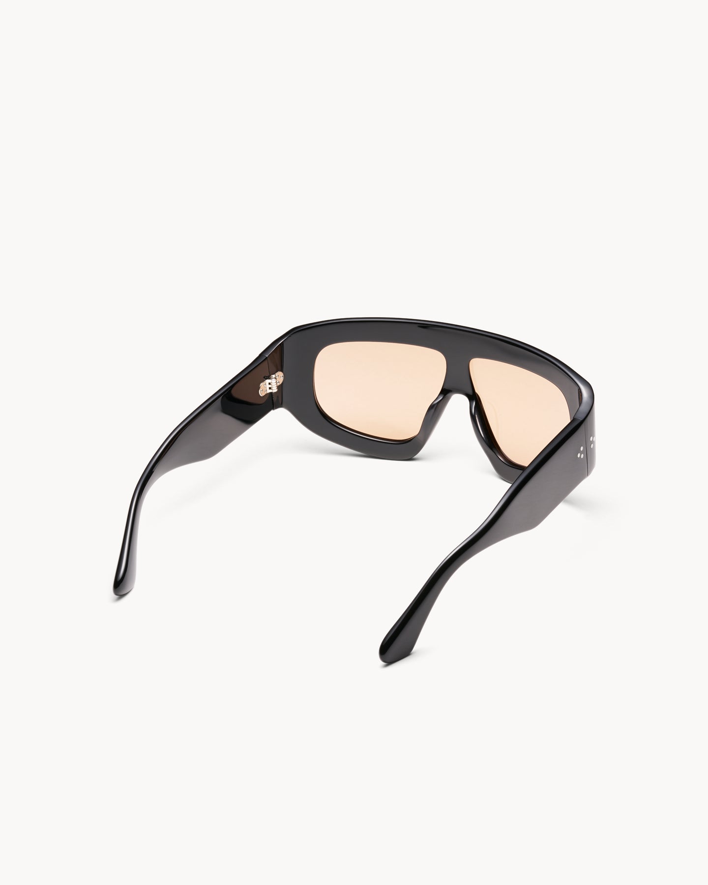 Port Tanger Saraa Sunglasses in Black Acetate and Amber Lenses 3