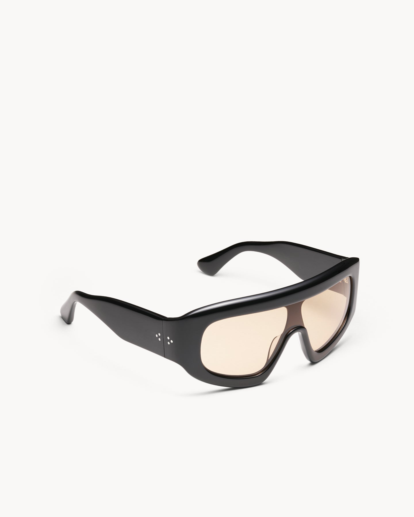 Port Tanger Saraa Sunglasses in Black Acetate and Amber Lenses 2