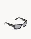 Port Tanger Addis Sunglasses in Black Acetate and Black Lenses 2