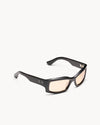Port Tanger Addis Sunglasses in Black Acetate and Amber Lenses 2