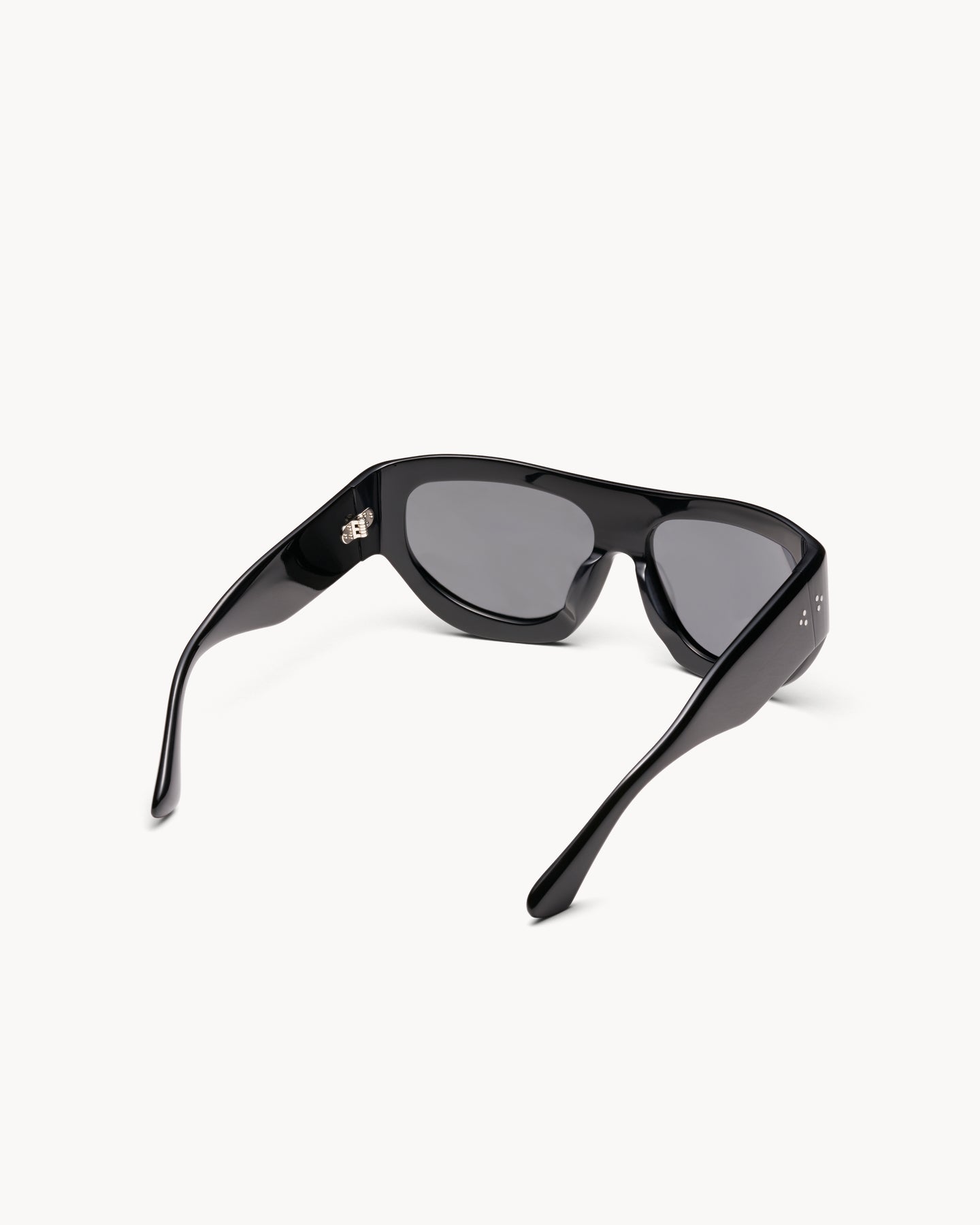 Port Tanger Dost Sunglasses in Black Acetate and Black Lenses 3