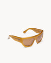 Port Tanger Dost Sunglasses in Yellow Ochra Acetate and Tobacco Lenses 2