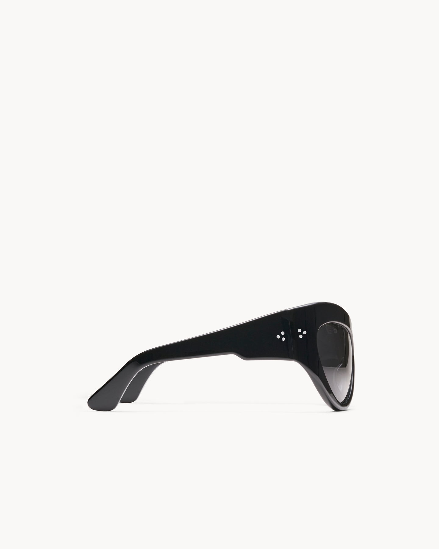 Port Tanger Darya Sunglasses in Black Acetate and Black Lenses 4