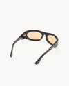 Port Tanger Safaa Sunglasses in Black Acetate  and  Amber Lenses 3