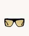 Port Tanger Hal Sunglasses in Black Acetate  and  Warm Olive Lenses 1