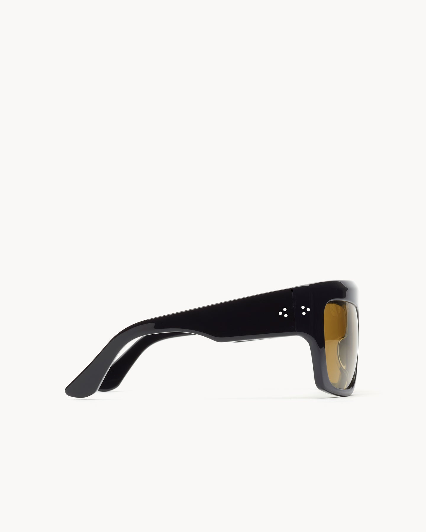 Port Tanger Hal Sunglasses in Black Acetate  and  Warm Olive Lenses 4