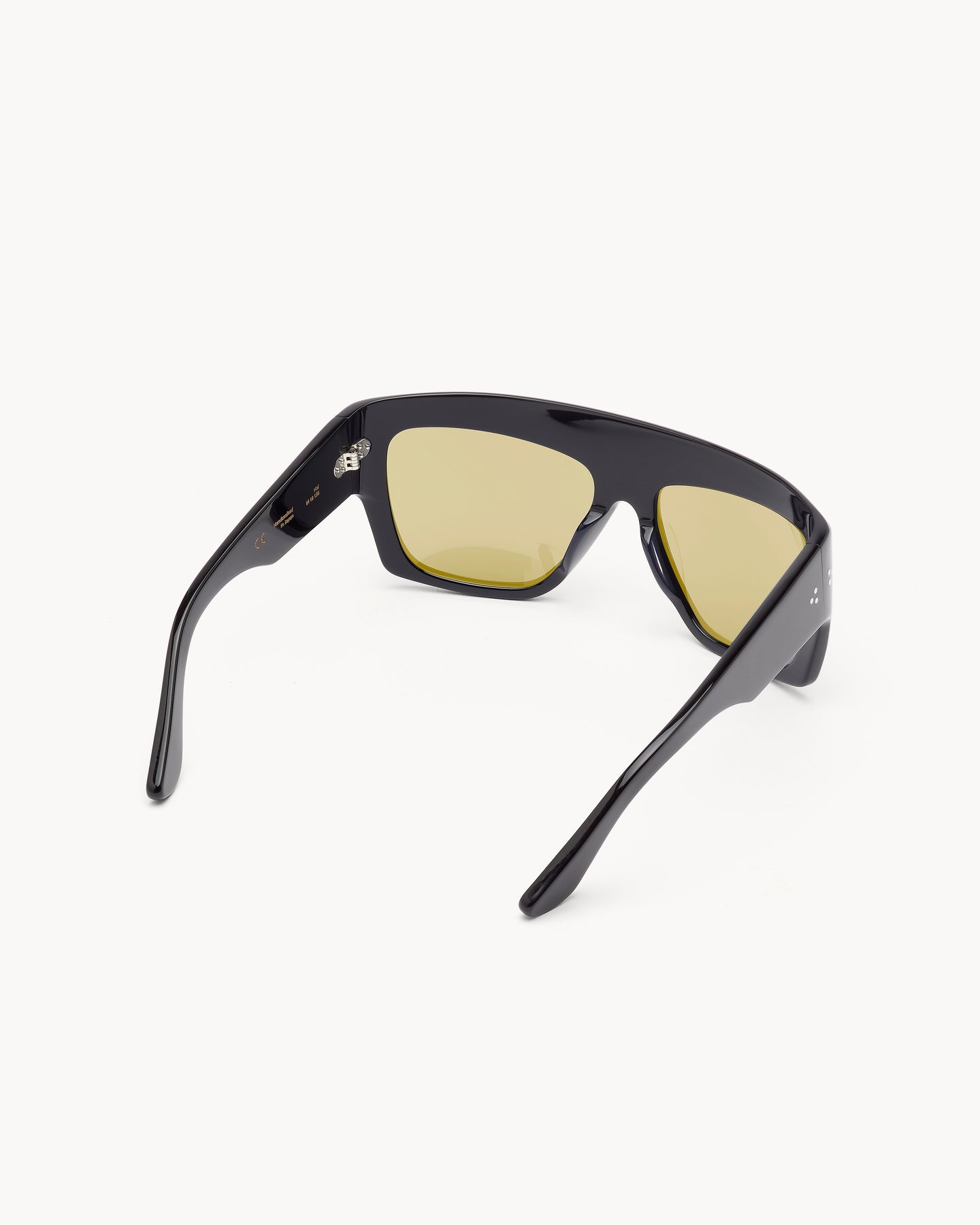 Port Tanger Hal Sunglasses in Black Acetate  and  Warm Olive Lenses 3