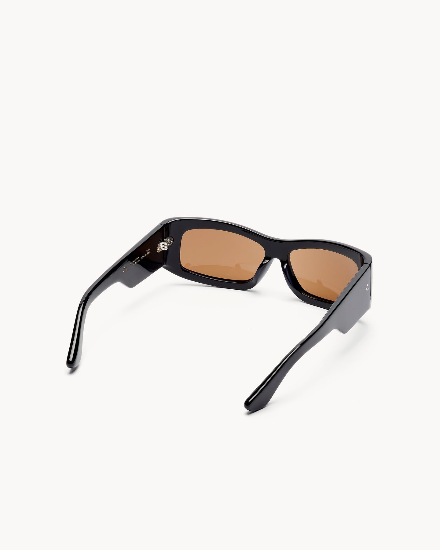 Port Tanger Hads Sunglasses in Black Acetate and Tobacco Lenses 3