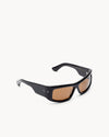 Port Tanger Hads Sunglasses in Black Acetate and Tobacco Lenses 2