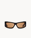 Port Tanger Hads Sunglasses in Black Acetate and Tobacco Lenses 1