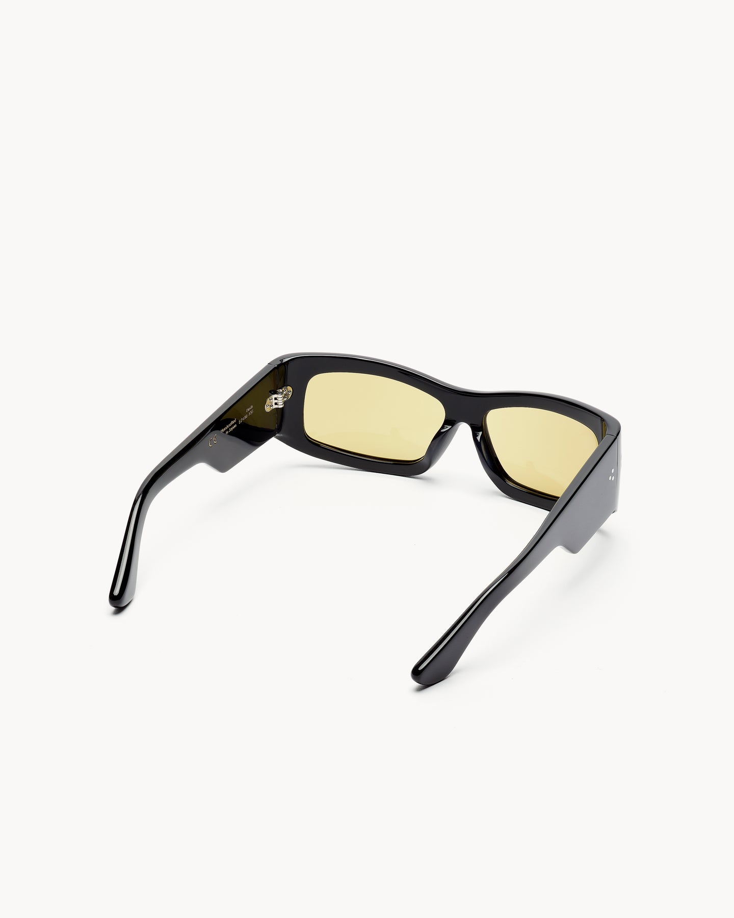 Port Tanger Hads Sunglasses in Black Acetate and Warm Olive Lenses 3