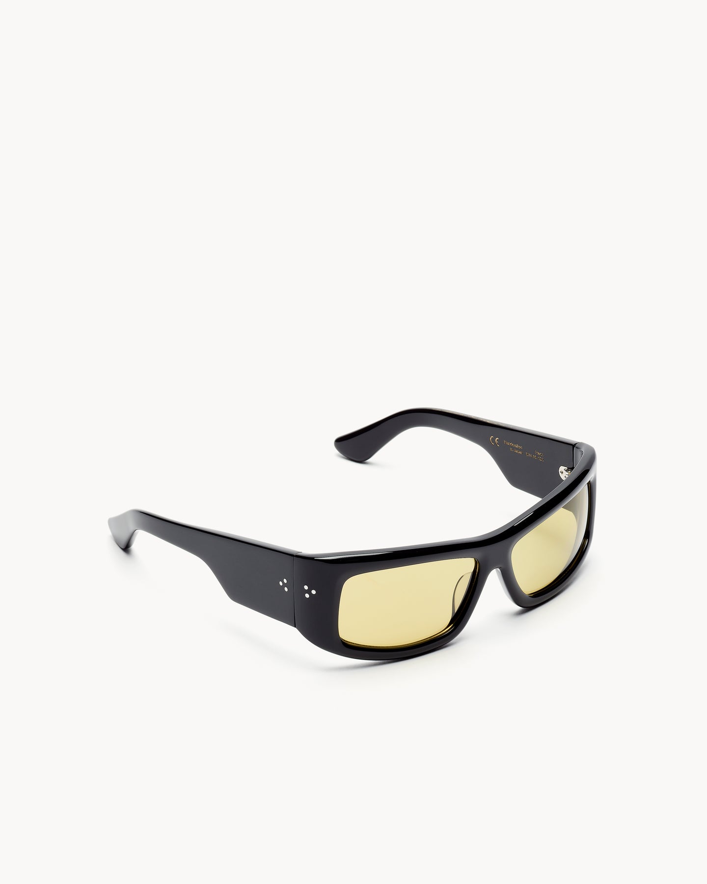 Port Tanger Hads Sunglasses in Black Acetate and Warm Olive Lenses 2