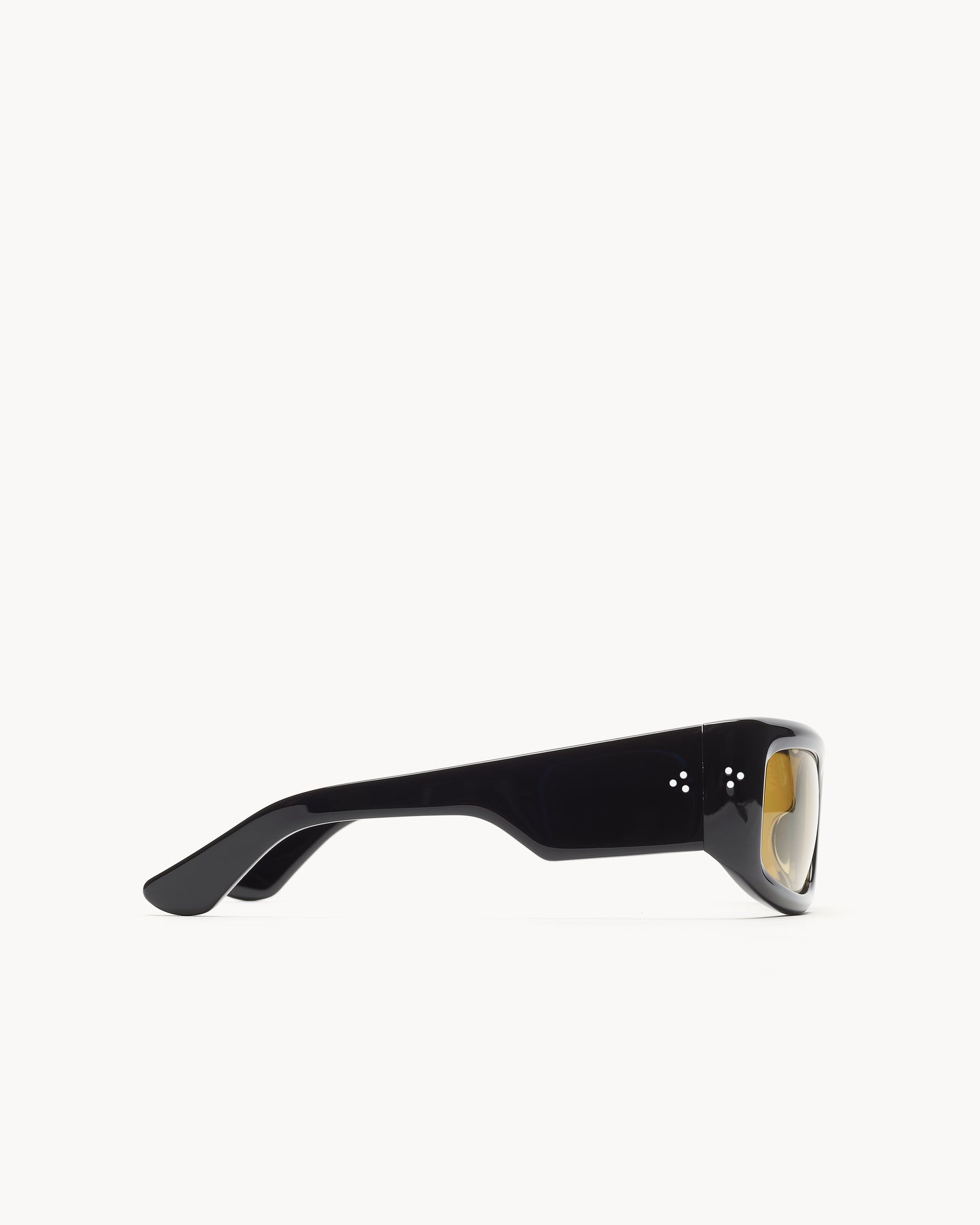 Port Tanger Hads Sunglasses in Black Acetate and Warm Olive Lenses 4