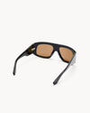 Port Tanger Dhat Sunglasses in Black Acetate and Tobacco Lenses 3