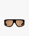 Port Tanger Dhat Sunglasses in Black Acetate and Tobacco Lenses 1