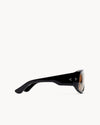 Port Tanger Dhat Sunglasses in Black Acetate and Tobacco Lenses 4