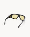 Port Tanger Dhat Sunglasses in Black Acetate and Warm Olive Lenses 3