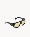 Port Tanger Dhat Sunglasses in Black Acetate and Warm Olive Lenses 2