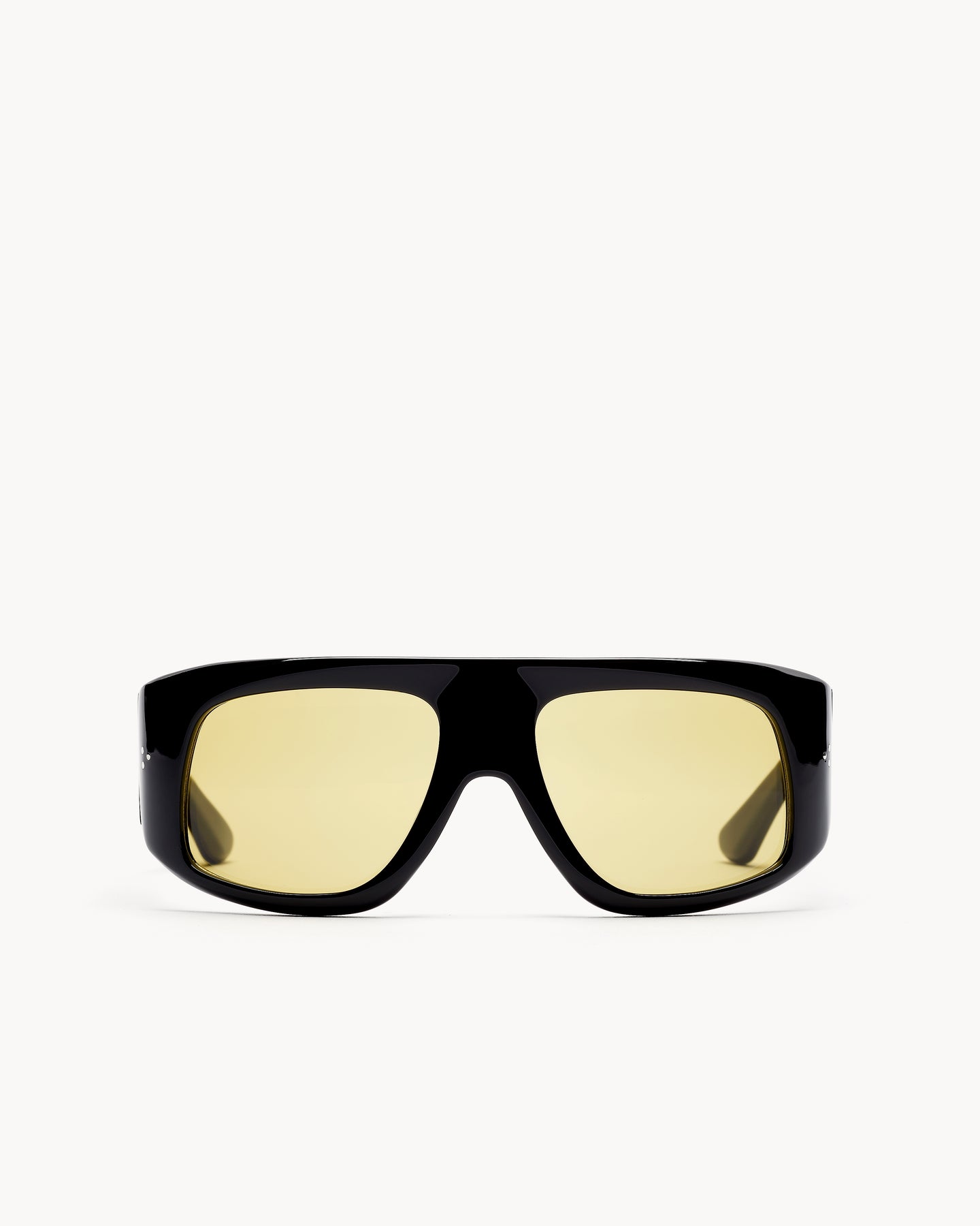 Port Tanger Dhat Sunglasses in Black Acetate and Warm Olive Lenses 1