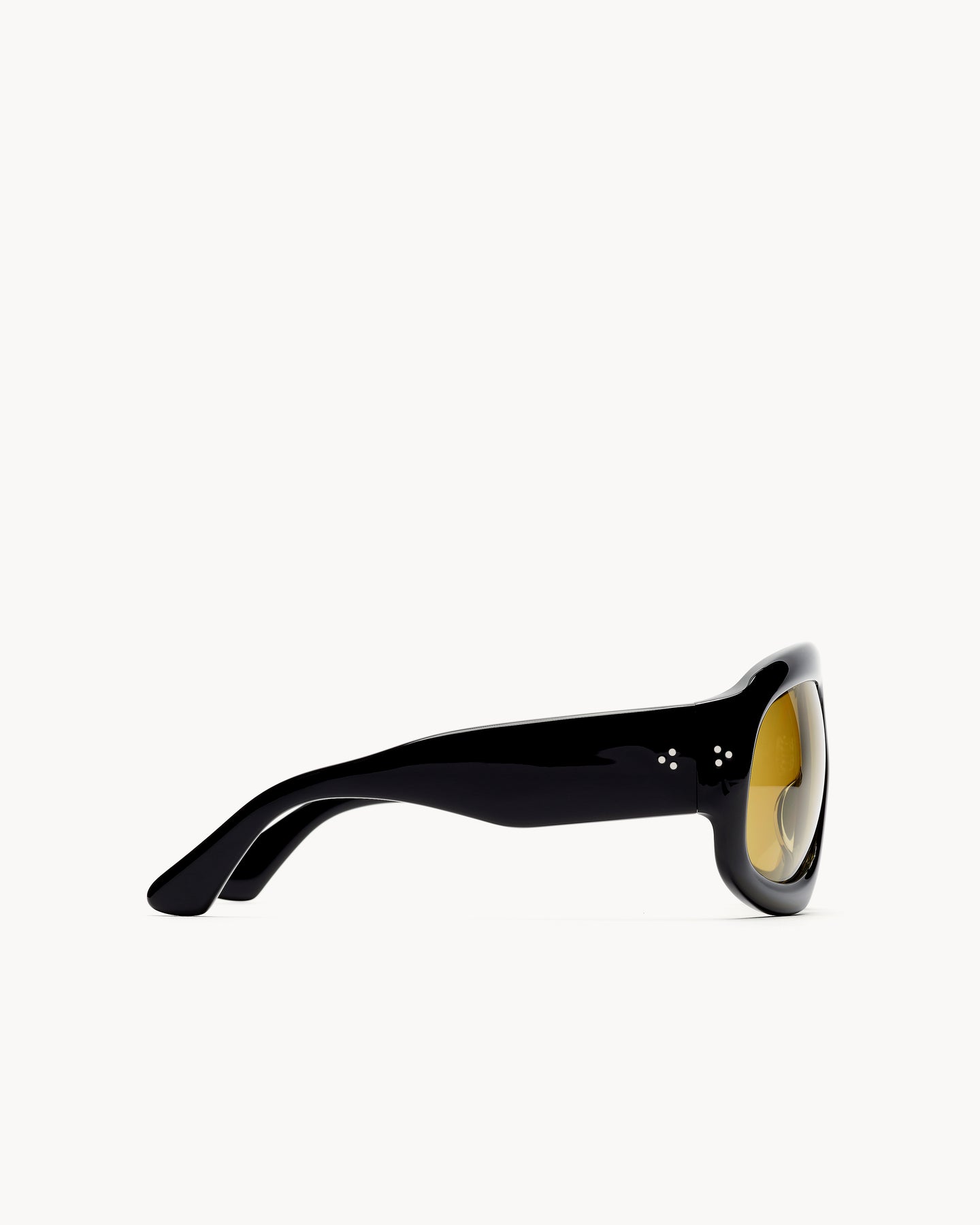 Port Tanger Mari Sunglasses in Black Acetate and Warm Olive Lenses 4