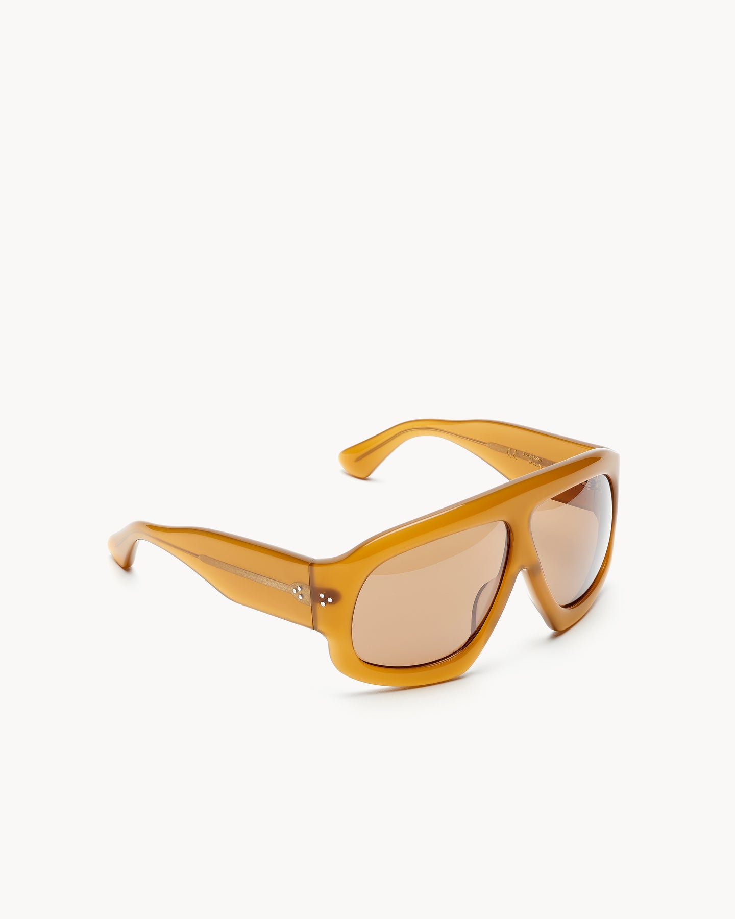 Port Tanger Mari Sunglasses in Yellow Ochra Acetate and Amber Lenses 2