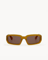 Port Tanger Mektoub Sunglasses in Yellow Ochra Acetate and Tobacco Lenses 1