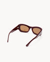 Port Tanger Tangerine Sunglasses in Burgundy Acetate and Amber Lenses 3