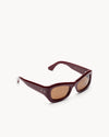 Port Tanger Tangerine Sunglasses in Burgundy Acetate and Amber Lenses 2